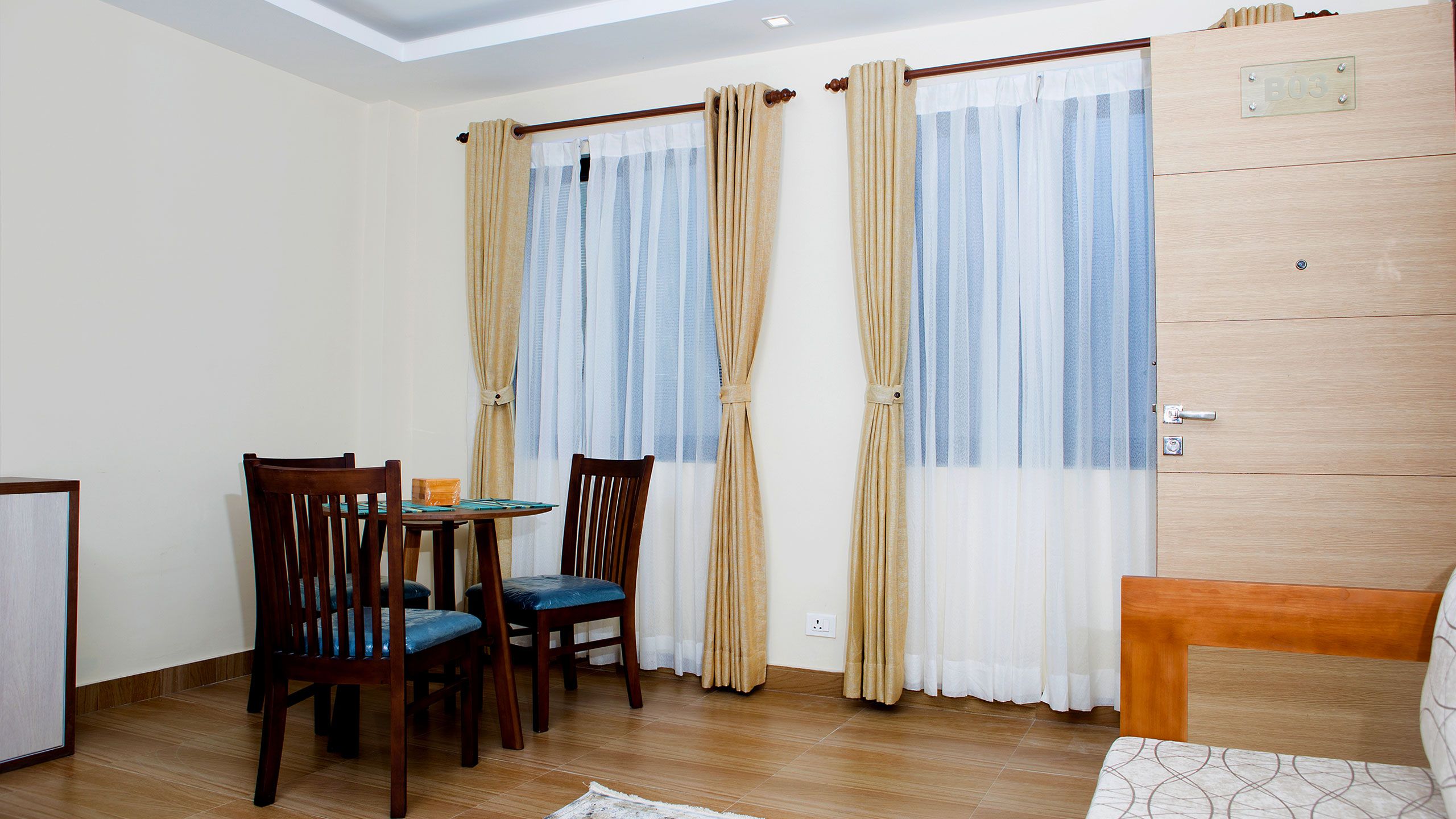 Interior of service apartment in Nepal